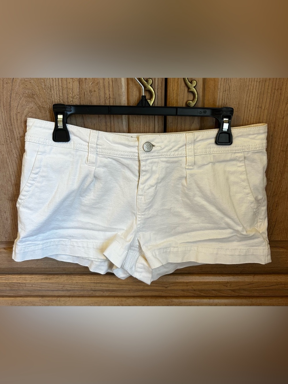 Women’s White Cotton Blend Shorts